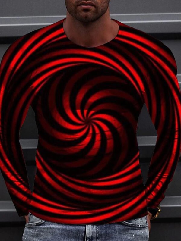 Trendy Hip-hop Gradient Swirl Retro T-shirt - Image 6