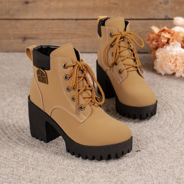 Chunky Heel Plus Size Martin Boots Thick Bottom Fashion All-match - Image 9
