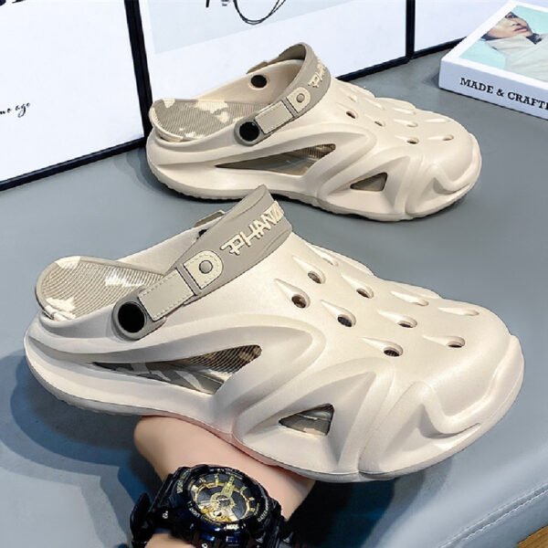 Men's Summer Platform Driving Non-slip Wear-resistant Outdoor Beach Closed Toe Coros Sandals - Image 7