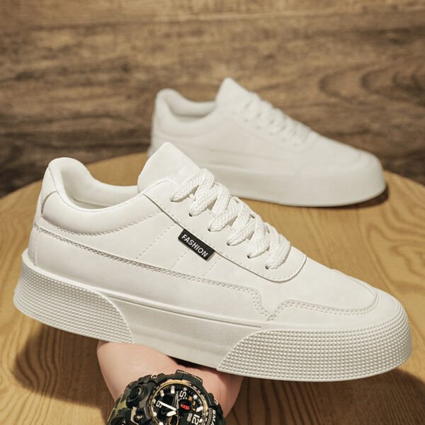 Casual Board Flat Shoes Men Breathable Thick-soled Lace-up Sneakers For Walking Running - Image 5