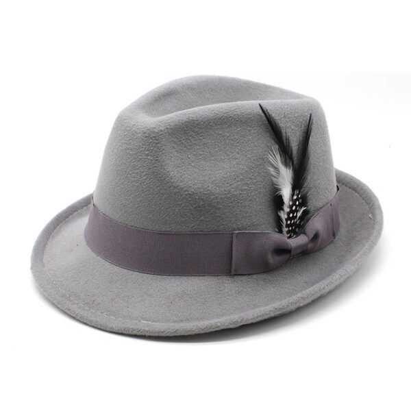 Men's Billycock Feather Fur Felt Hat - Image 10
