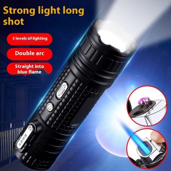 Multi Functional Creative Three Use Waterproof Flashlight Lighter - Image 2