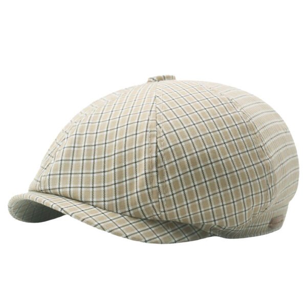 Casual British Small Lattice Beret Retro - Image 3