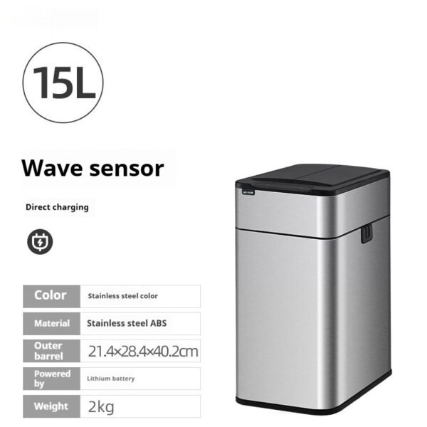 Inductive Ashbin Living Room And Kitchen Large Capacity Deodorant Smart Trash Can - Image 10