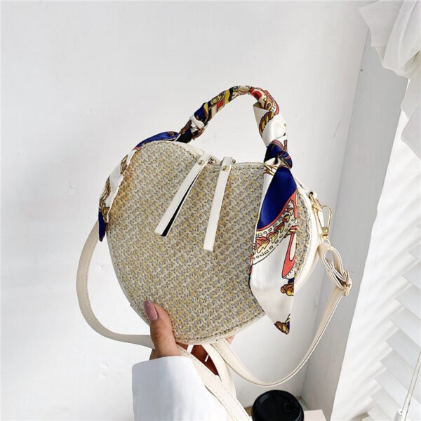 Straw Silk Scarf Spring Simple Shoulder Messenger Phone Bag - Image 5