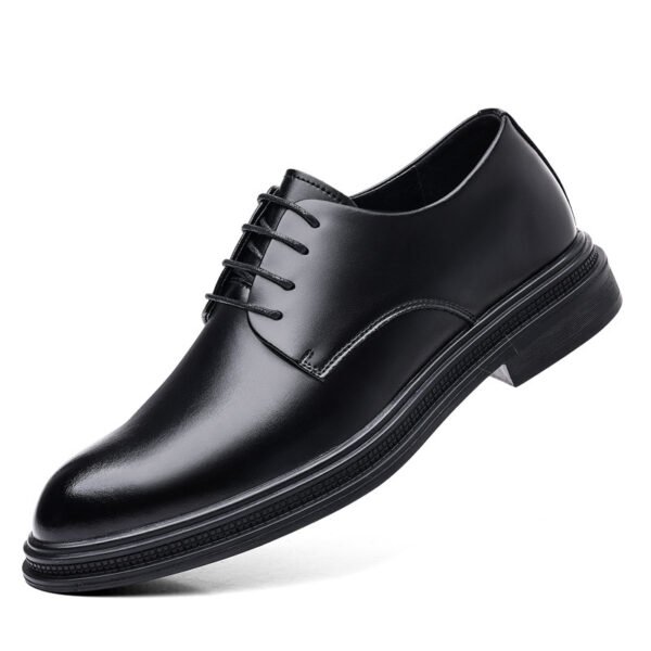 Business Formal Wear British Commuter Leather Black Leather Shoes - Image 5